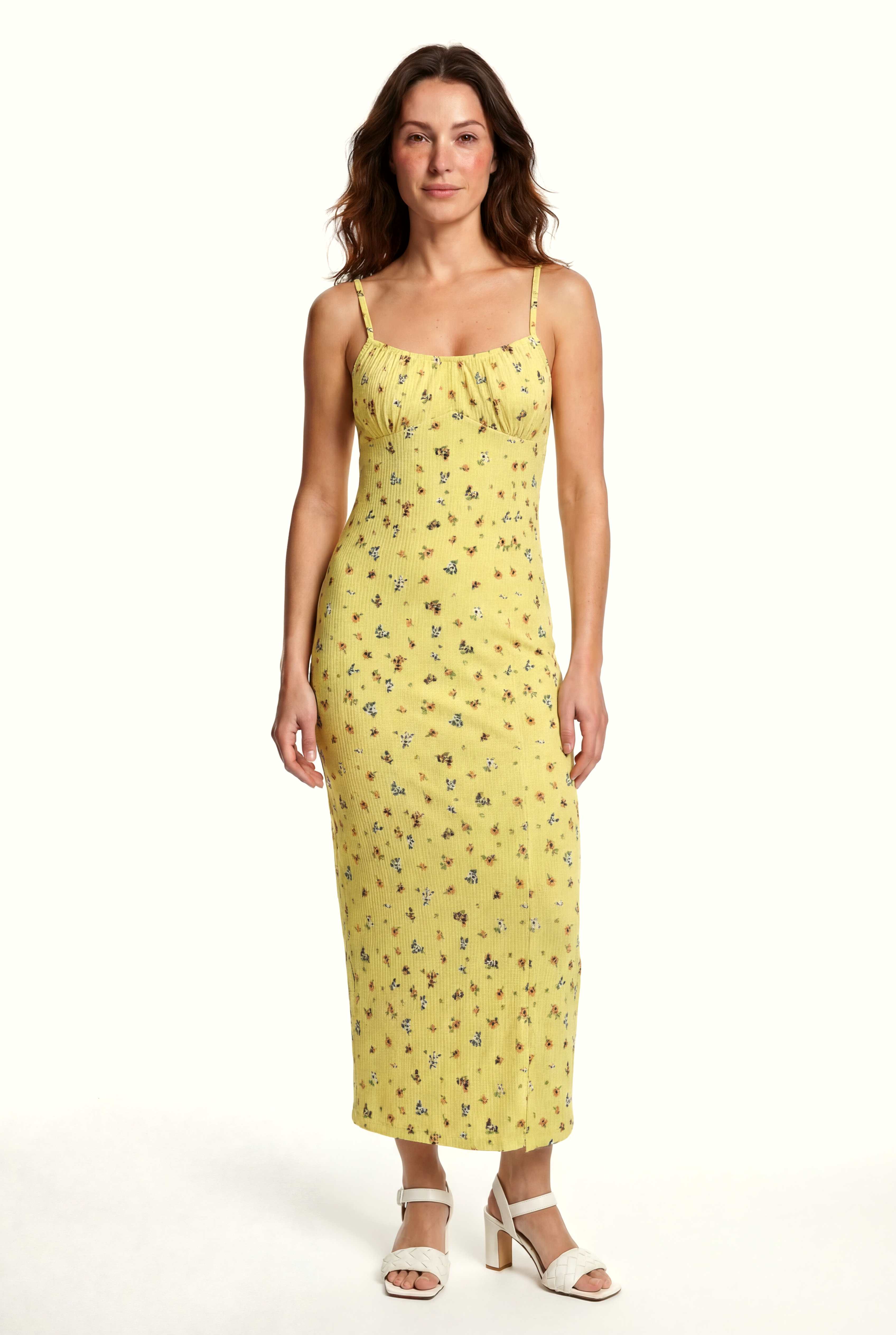 MARTA S/L DRESS in Lemon Meringue