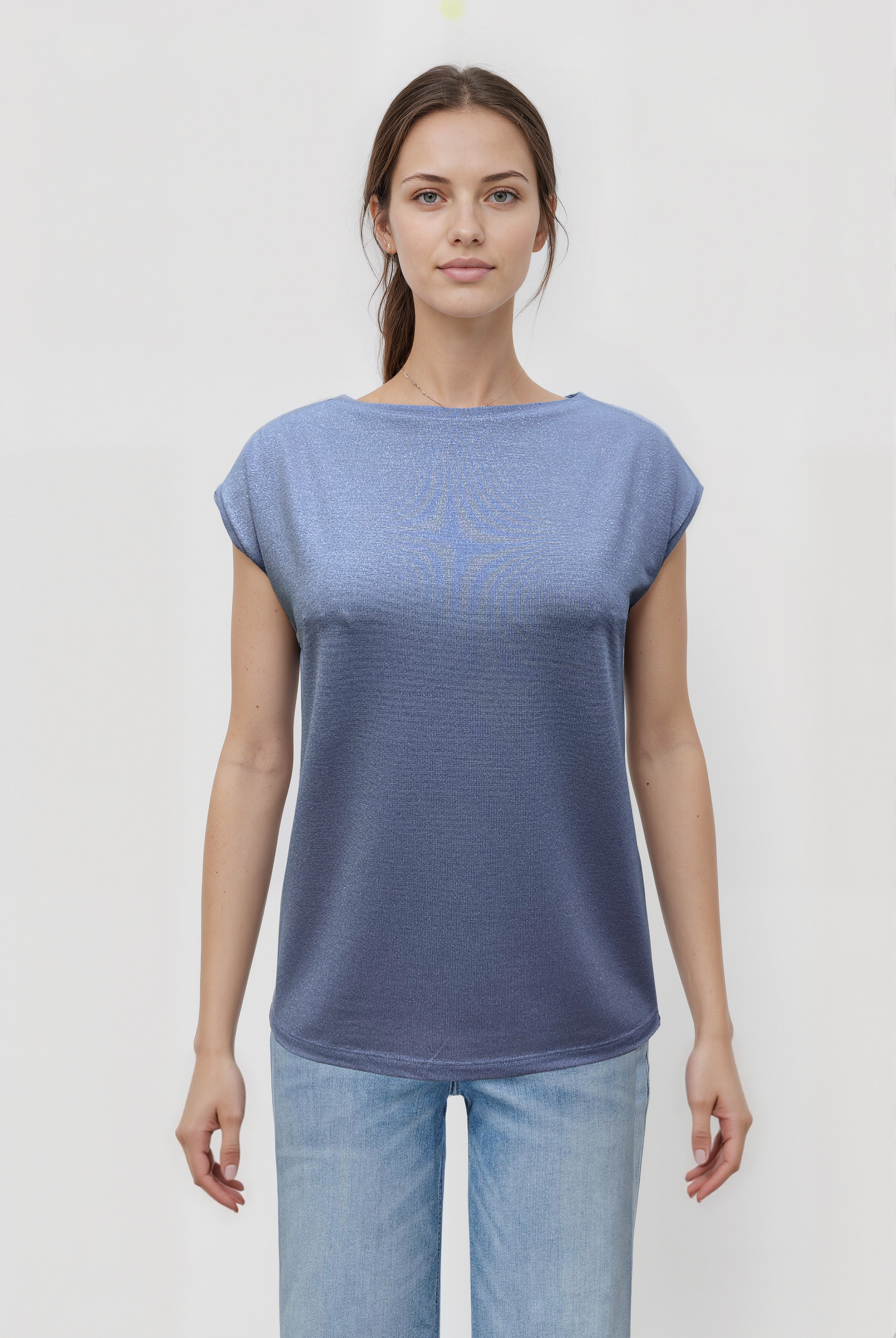 SKY GLITTER S/S TOP in Lilac