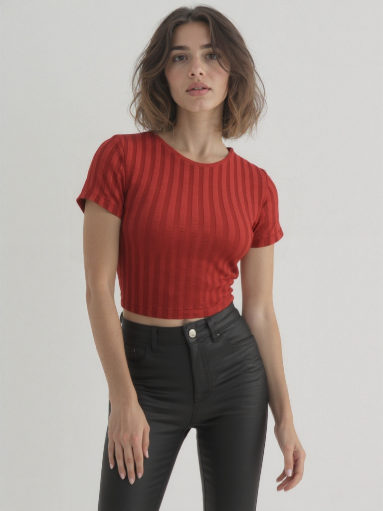 SANDY S/S TOP in Red