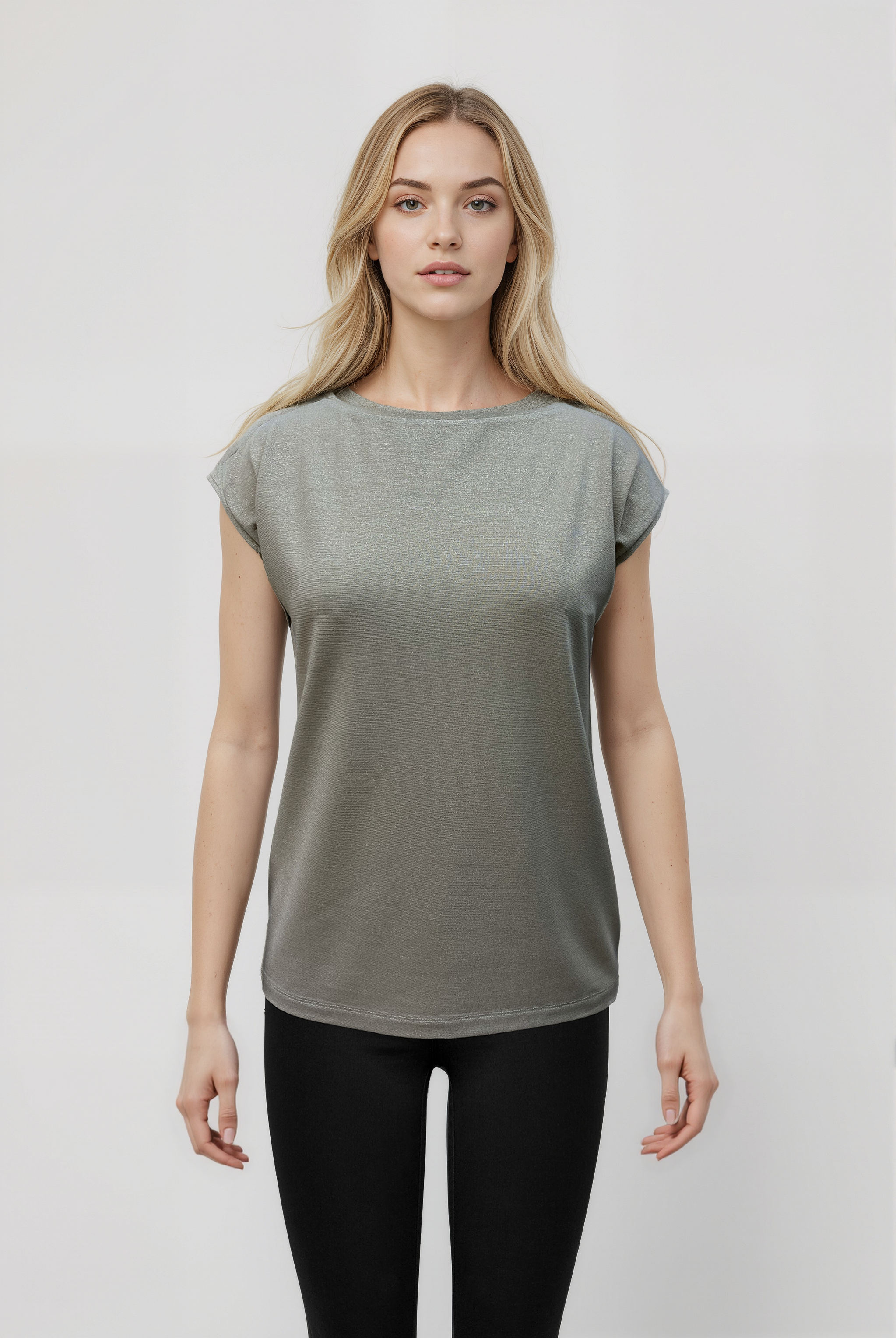 SKY GLITTER S/S TOP in Oro