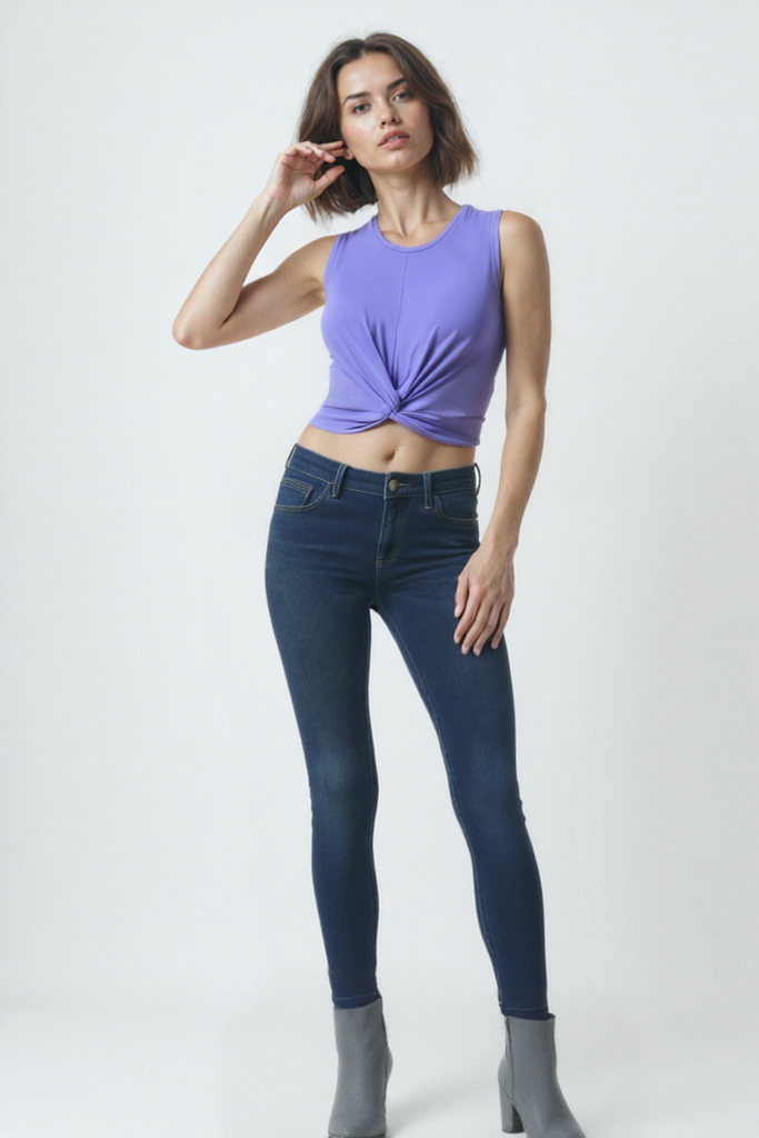 TIANA S/L TOP in Purple Rose