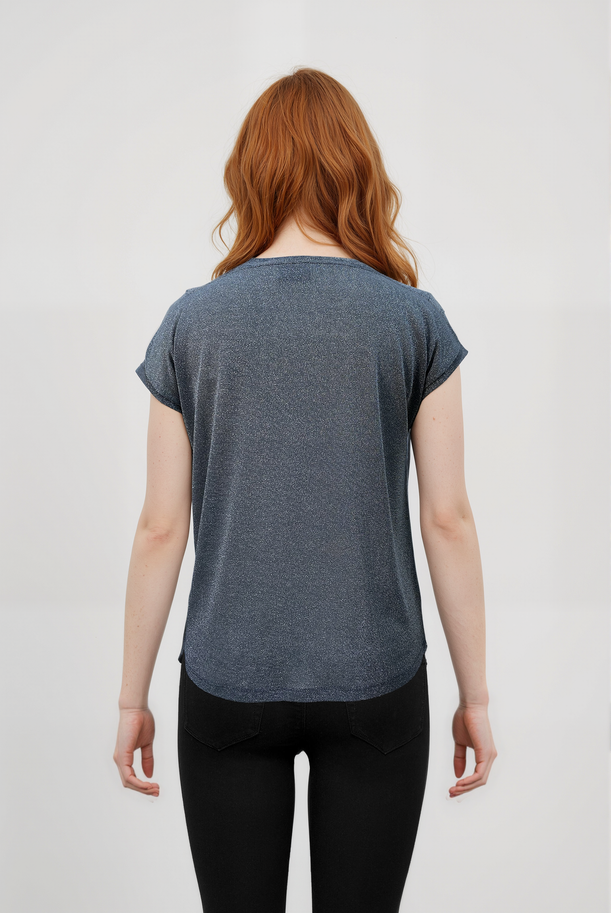 SKY GLITTER S/S TOP in Castlerock