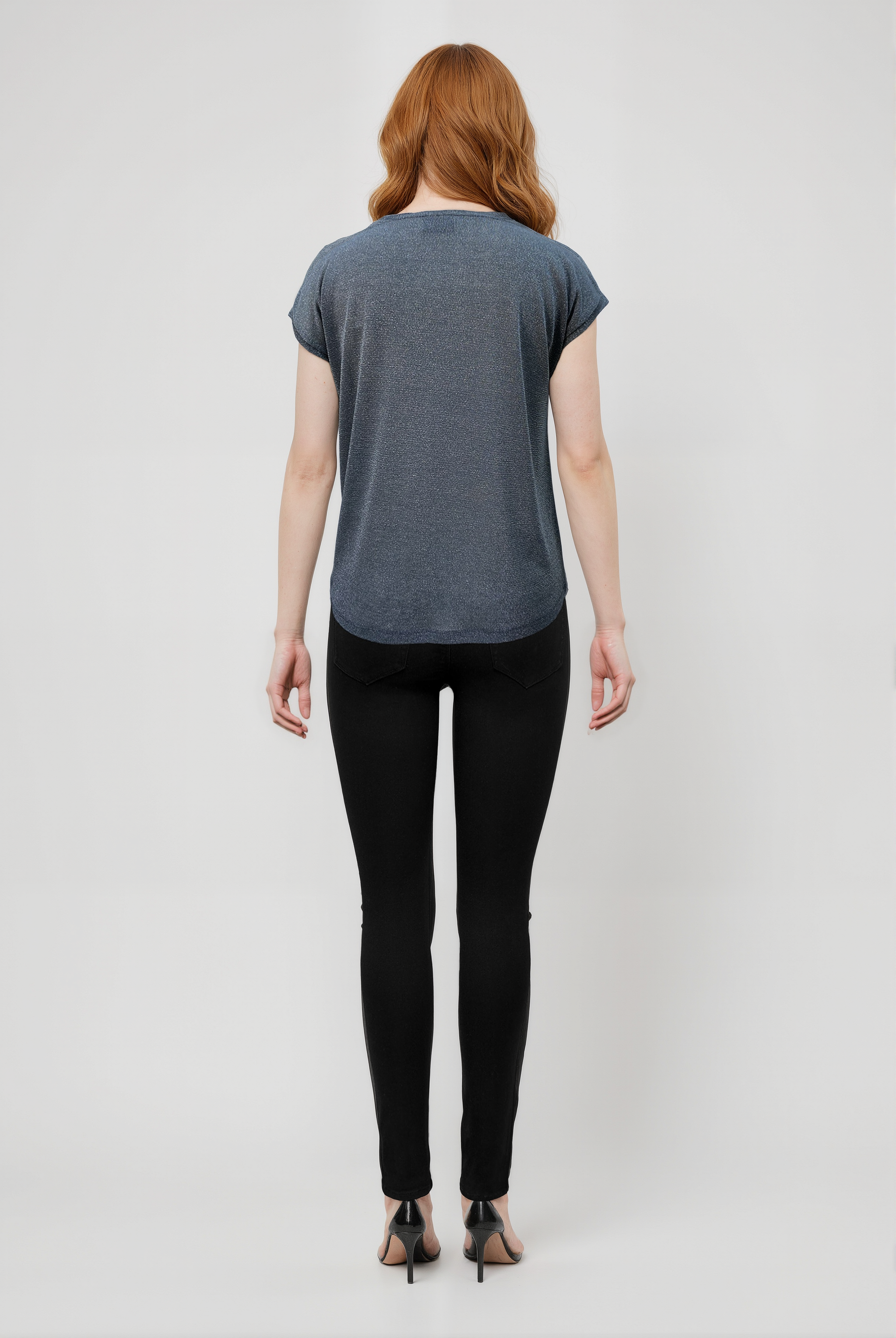 SKY GLITTER S/S TOP in Castlerock