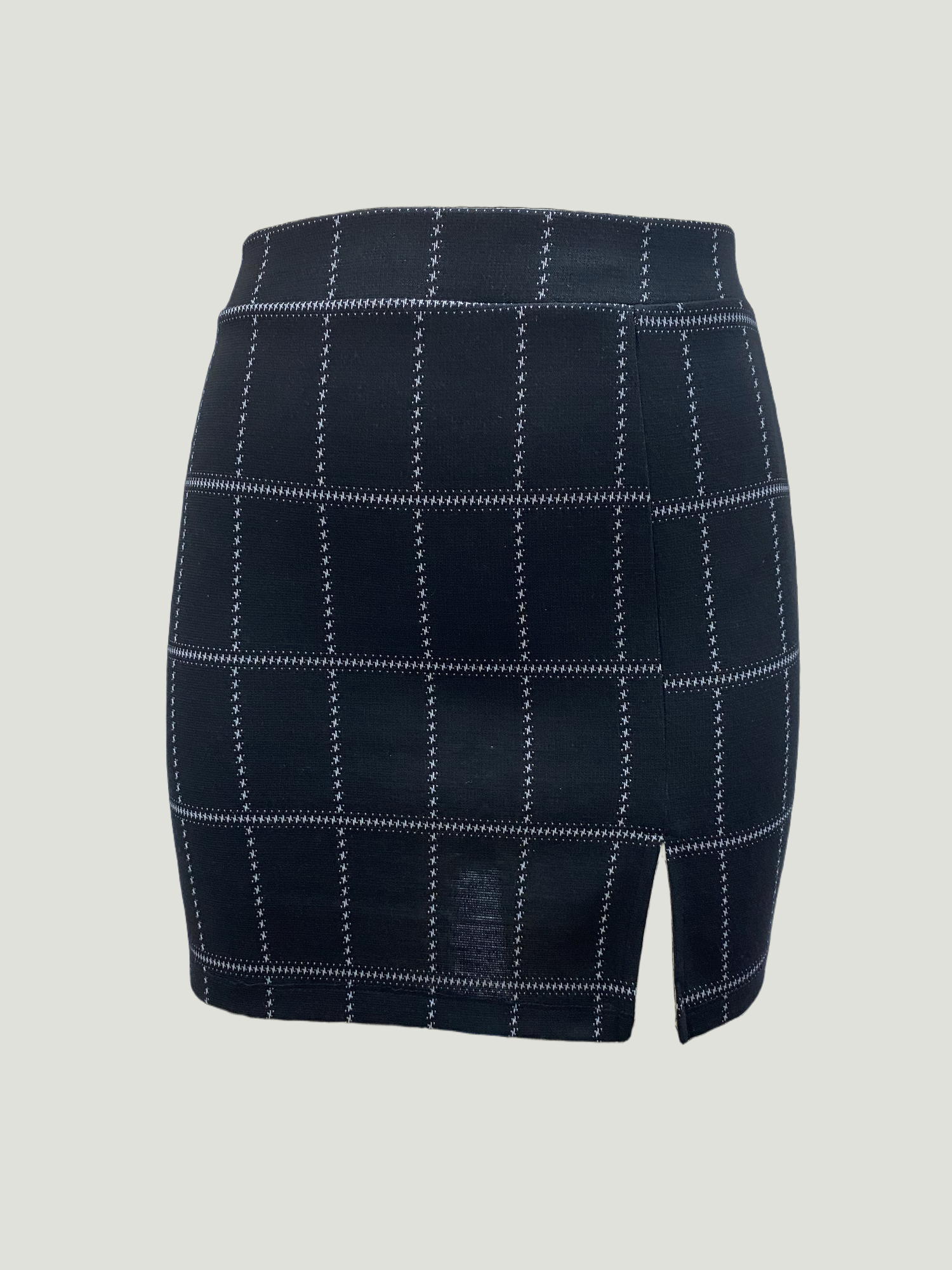 JULIET MID WAIST SKIRT in Black Square AOP