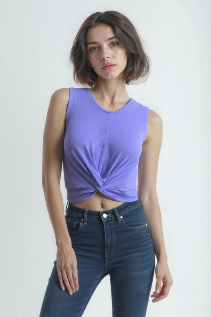 TIANA S/L TOP in Purple Rose