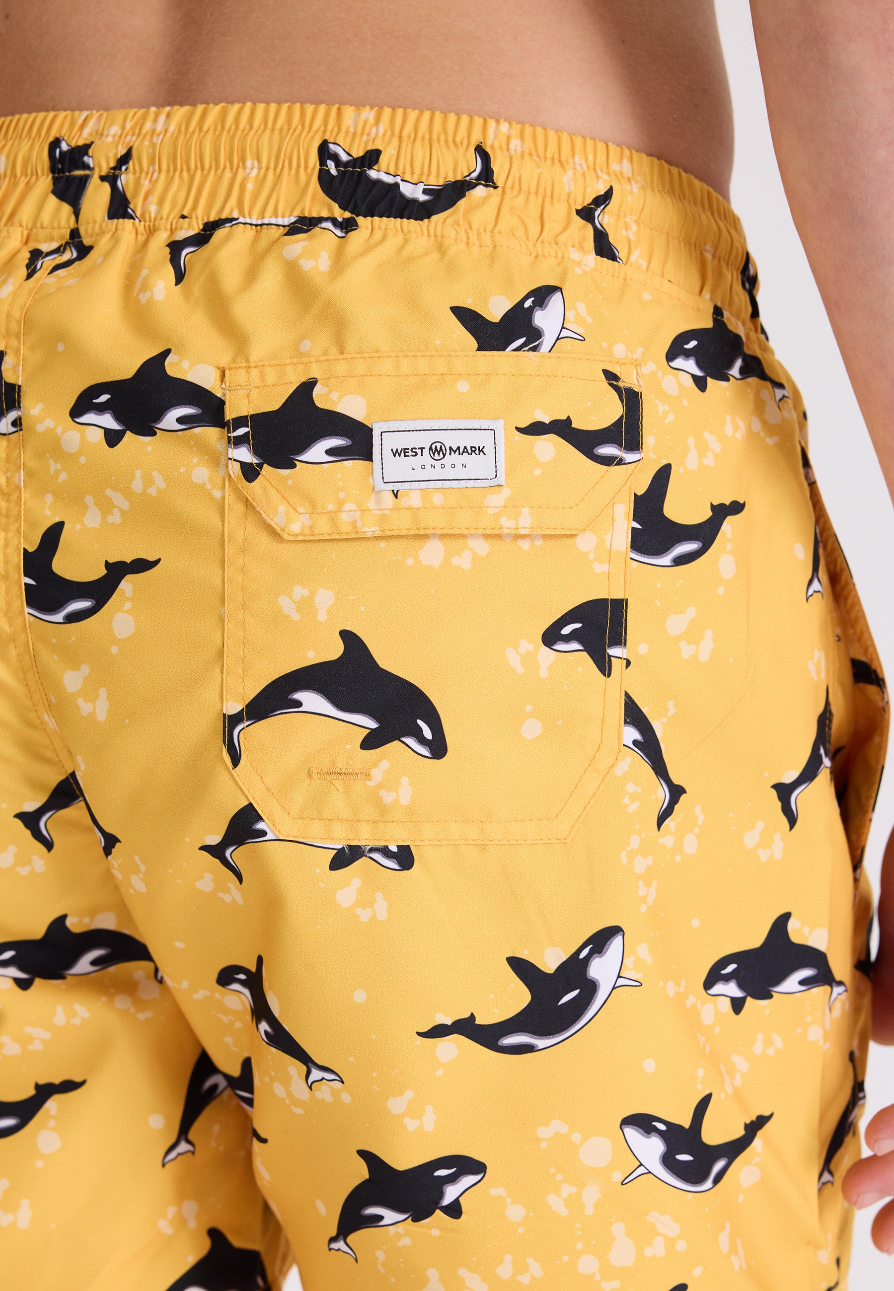 WMANIMAL WHALE ZWEMSHORTS in Geel AOP