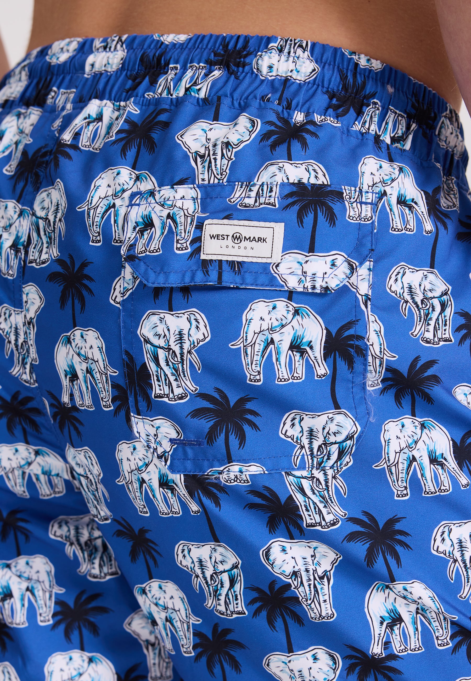 WMANIMAL ELEPHANT ZWEMSHORT in Blauw AOP