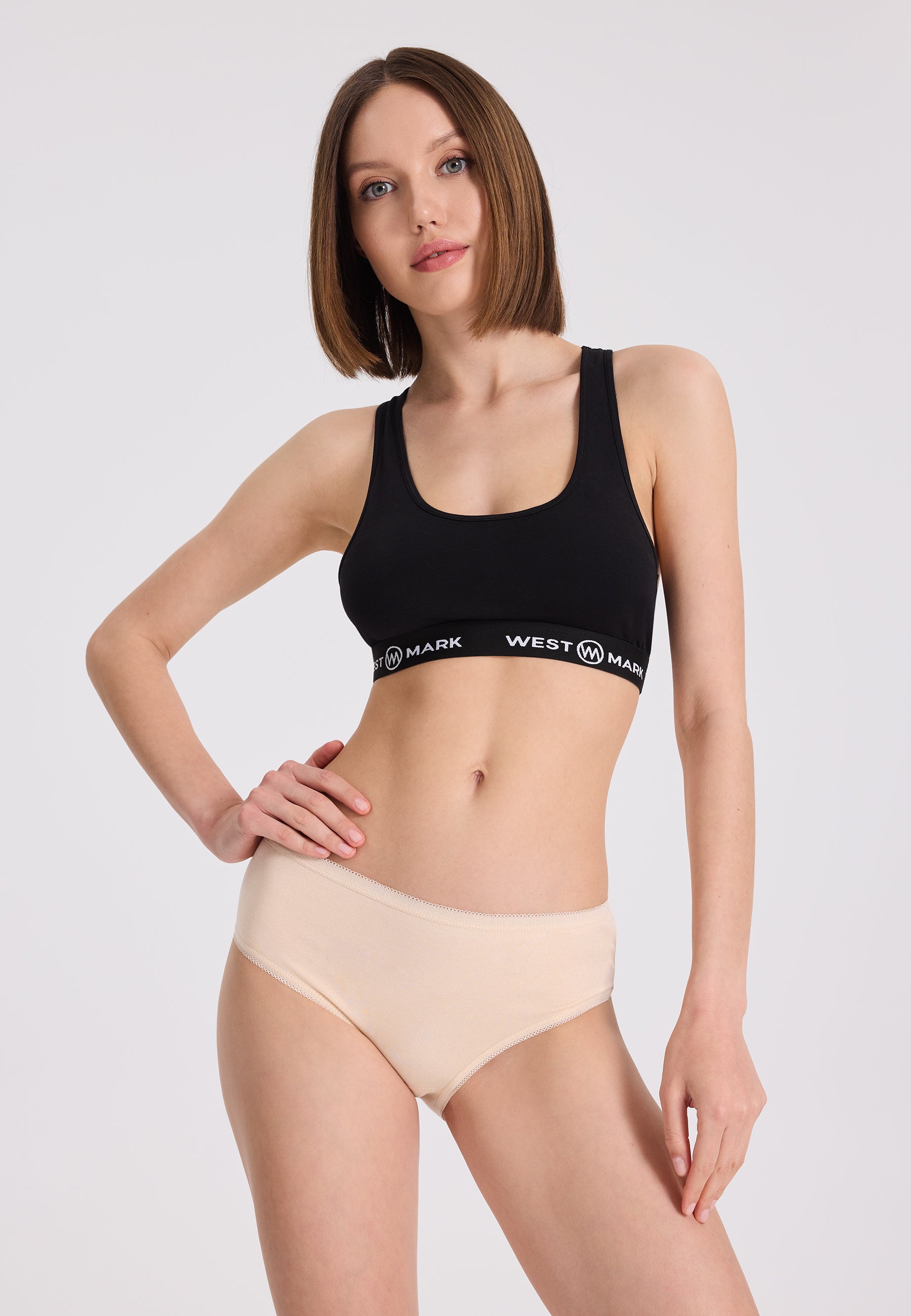 OLIVIA MIDI SLIP 5ER-PACK in Nude