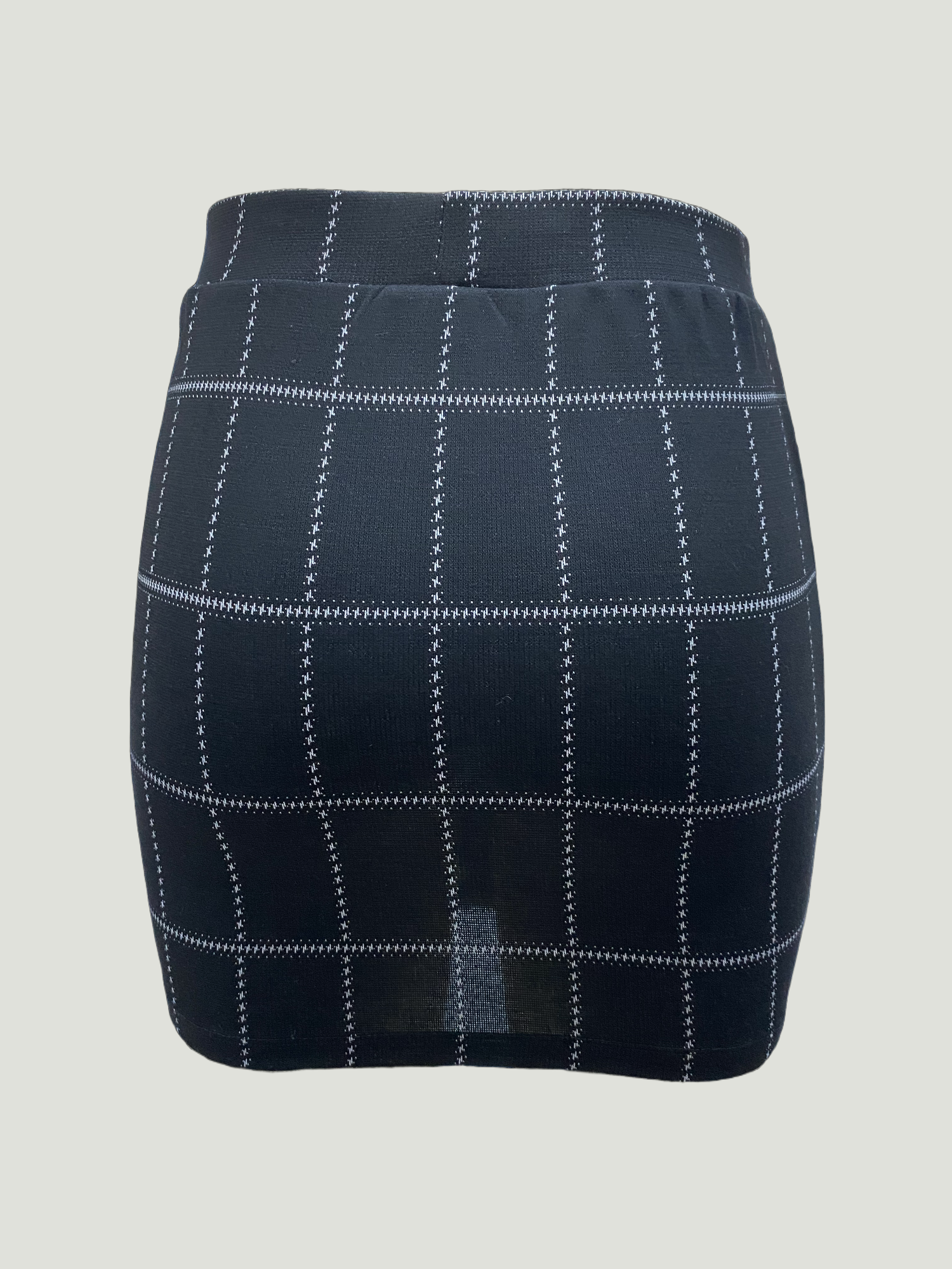 JULIET MID WAIST SKIRT in Black Square AOP