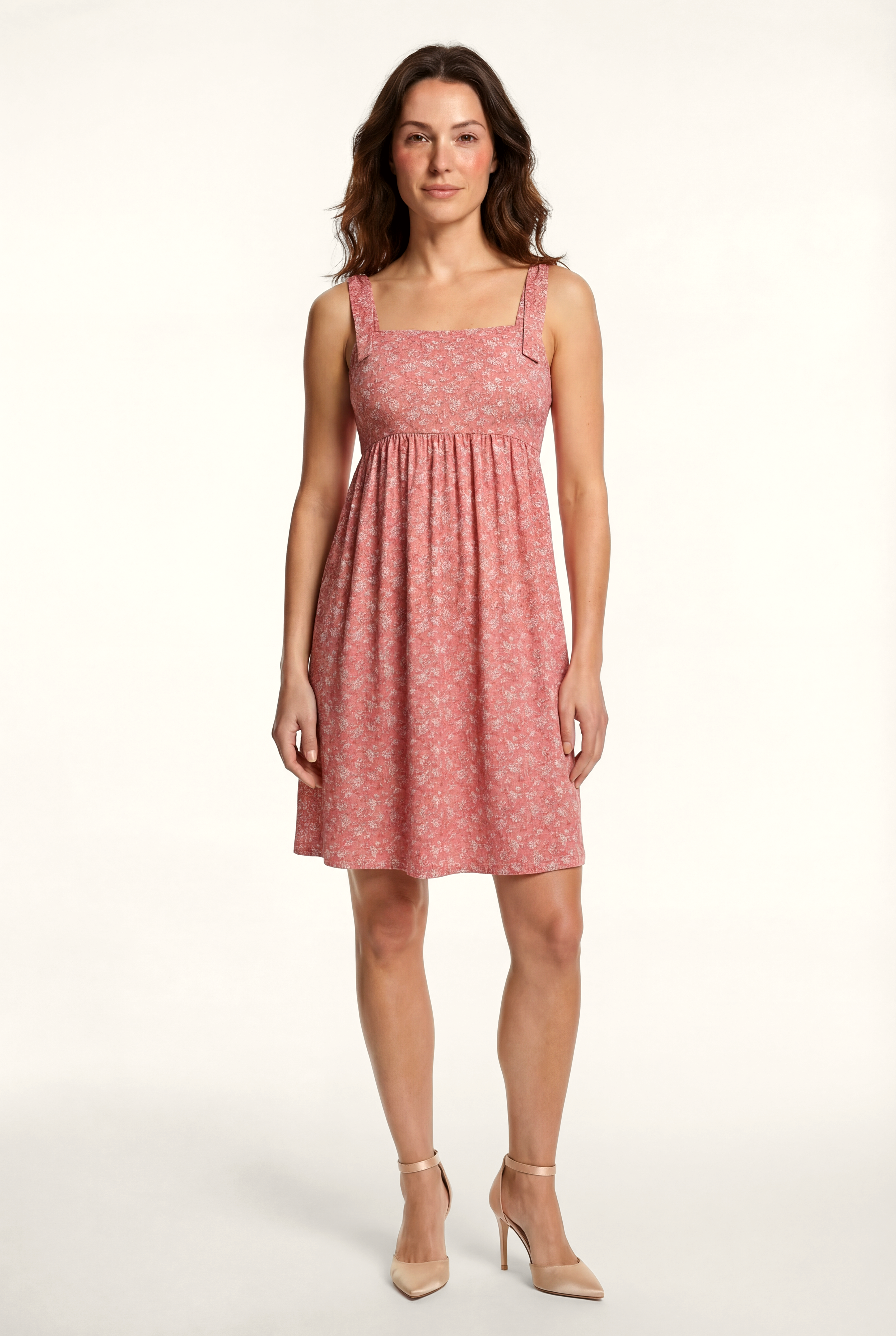 RAQUEL S/L DRESS in Red AOP