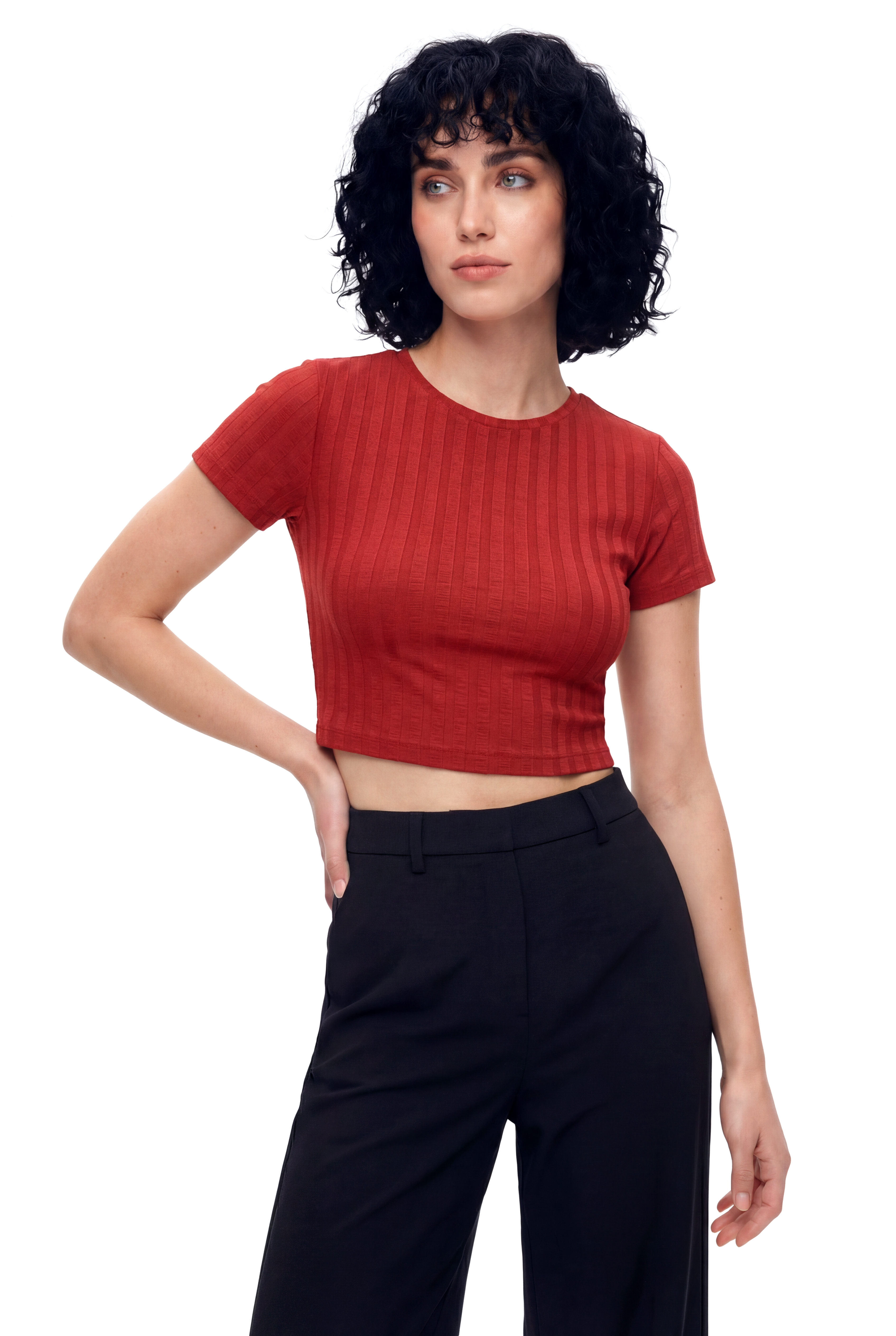 SANDY S/S TOP in Red