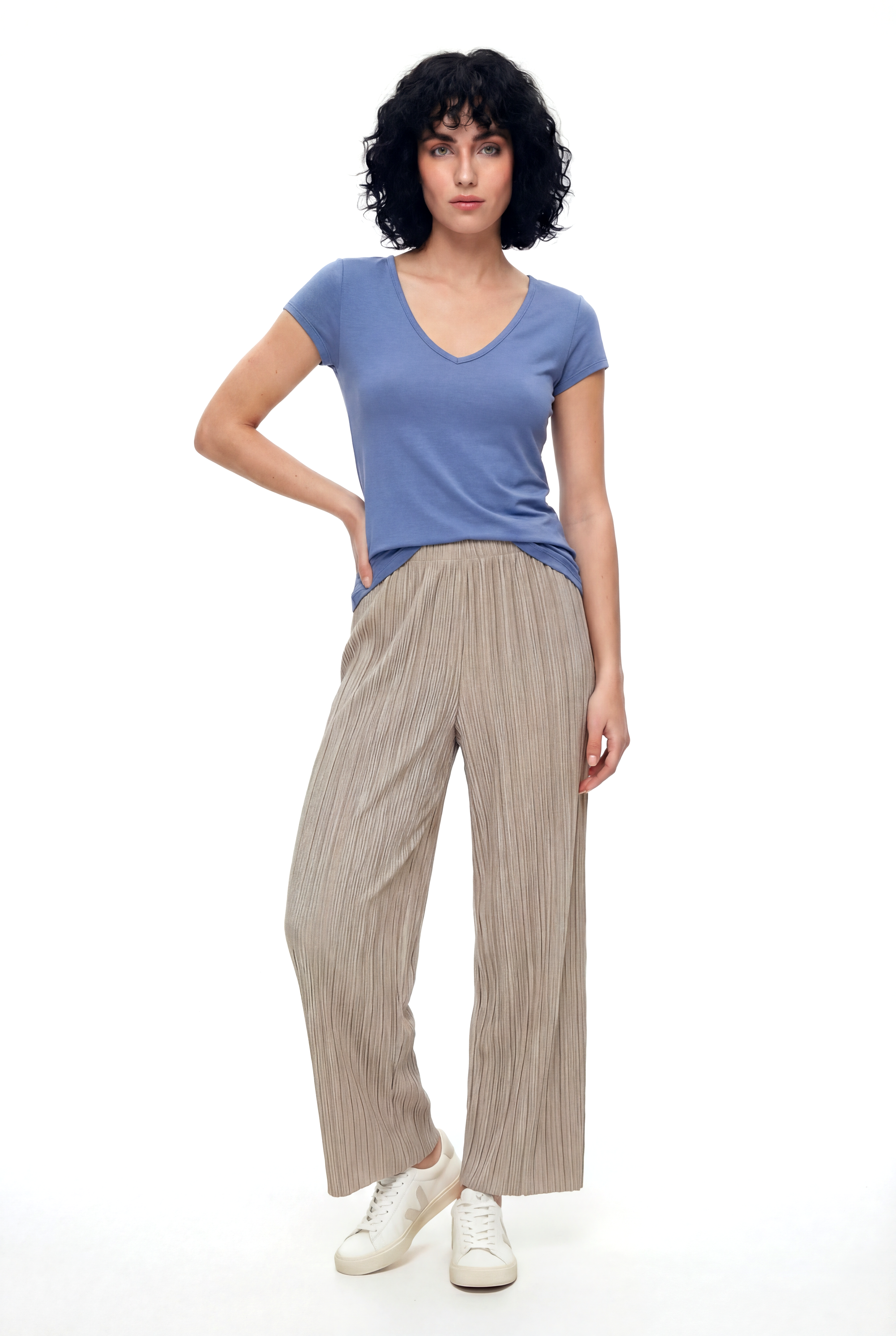 VALLI V-NECK S/S TOP in Infinity