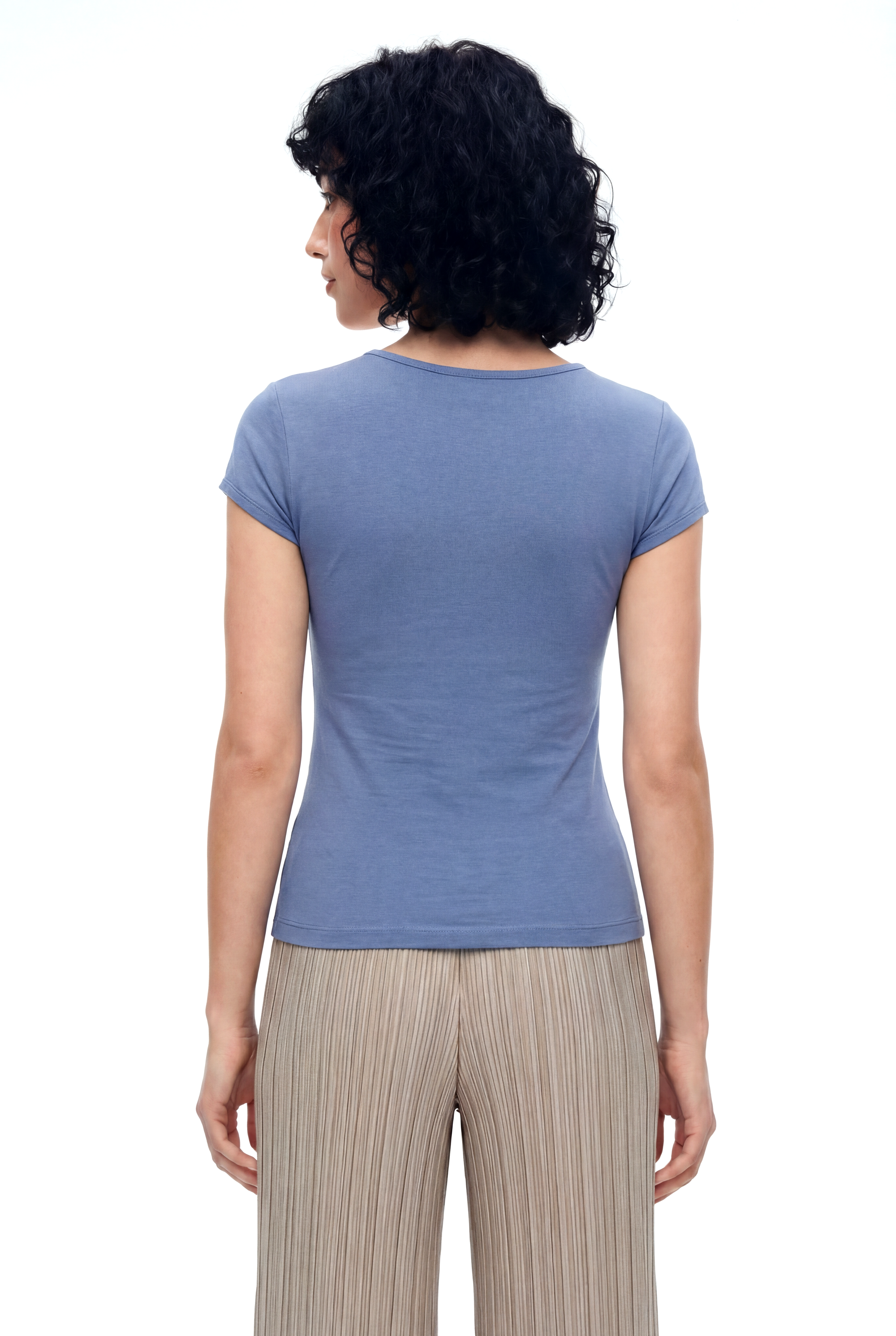 VALLI V-NECK S/S TOP in Infinity