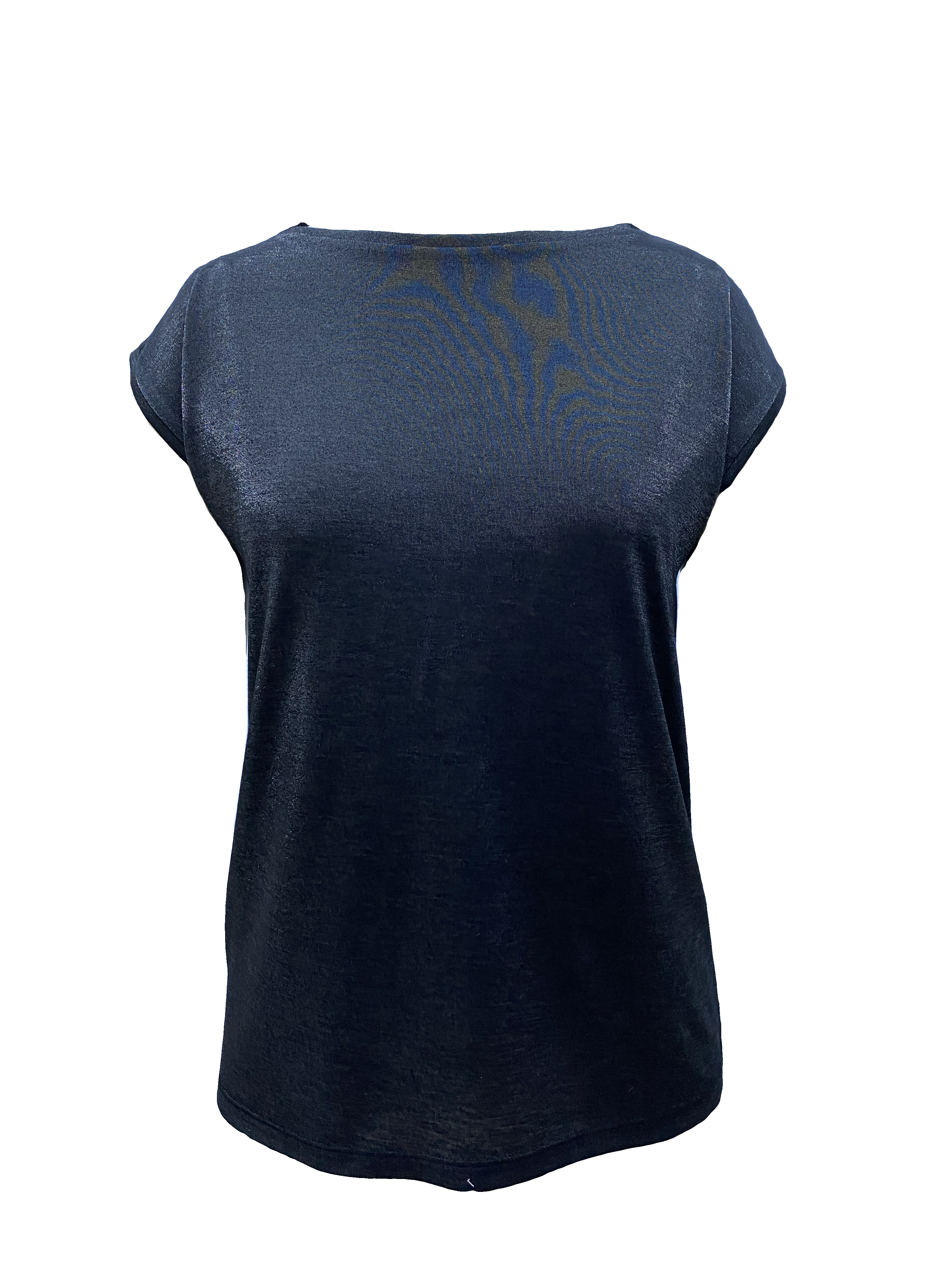 SKY GLITTER S/S TOP in Shiny Grey