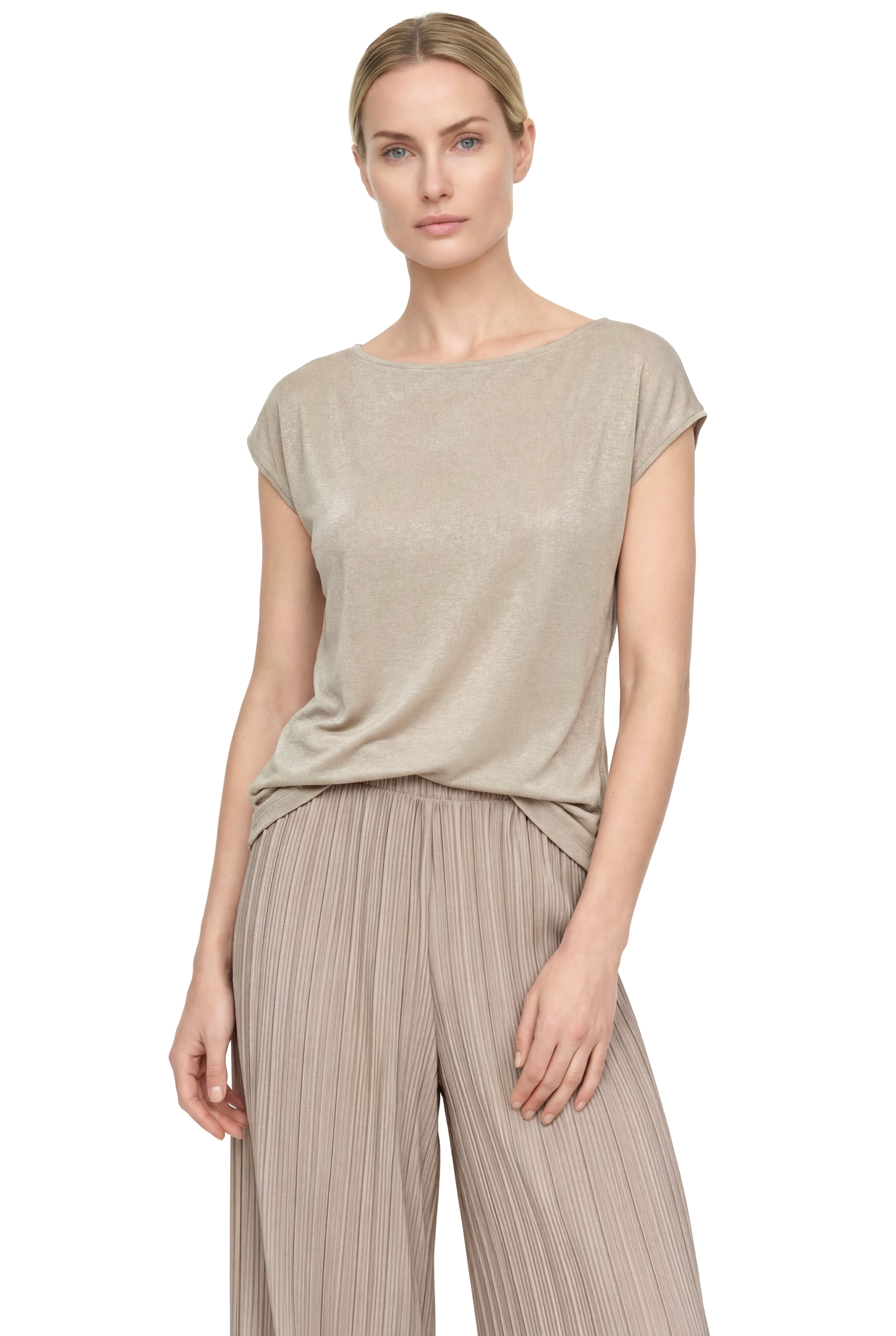 SKY GLITTER S/S TOP in Oro
