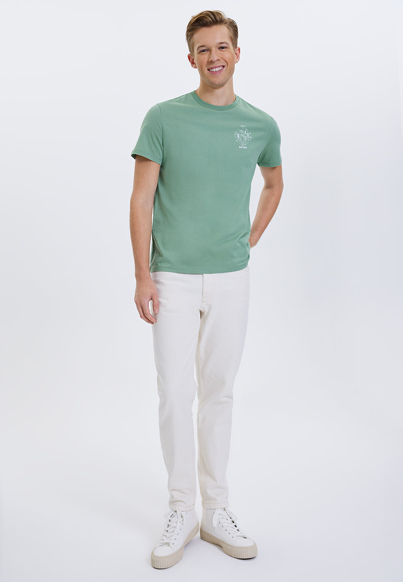 WMLINE NATURE TEE in Hedge Green
