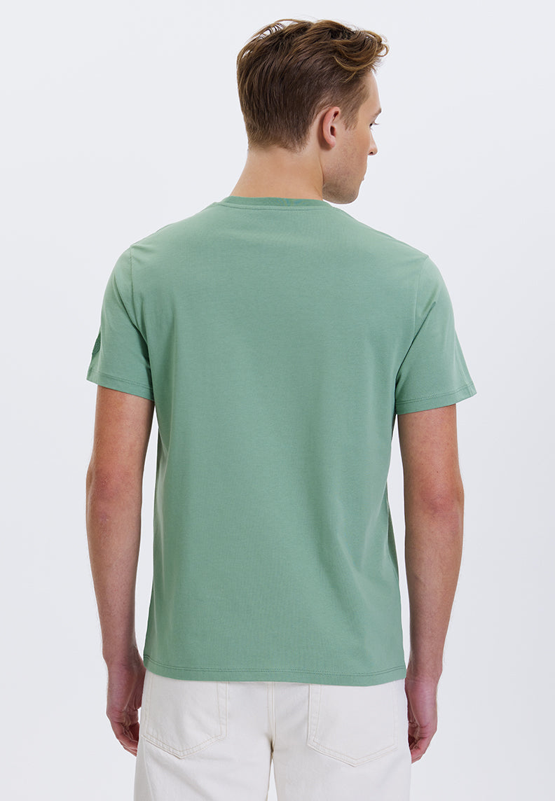 WMLINE NATURE TEE in Hedge Green