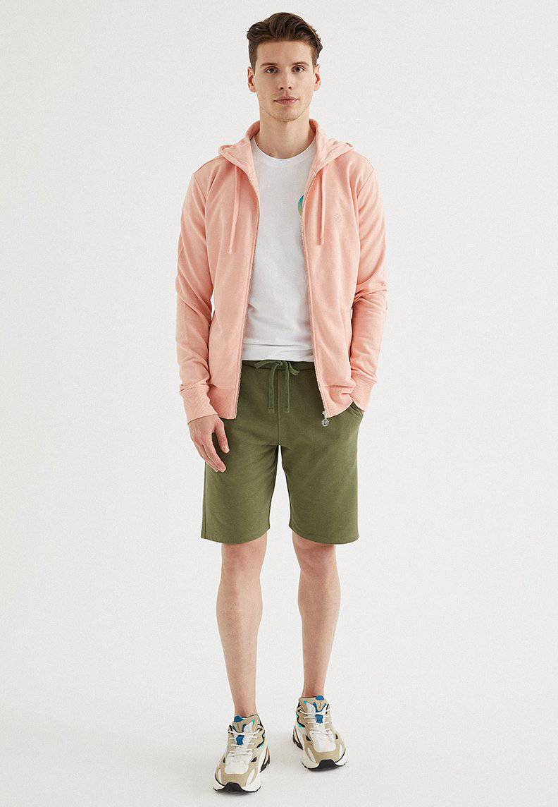 CORE ZIP HOODIE in Coral Cloud