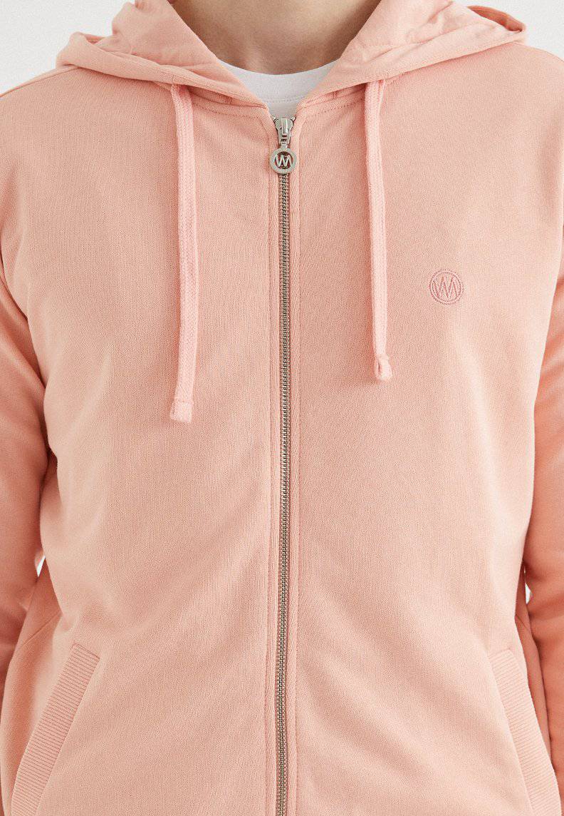CORE ZIP HOODIE in Coral Cloud