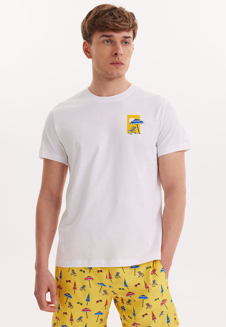 WMCHEST ZOMER TEE in Wit