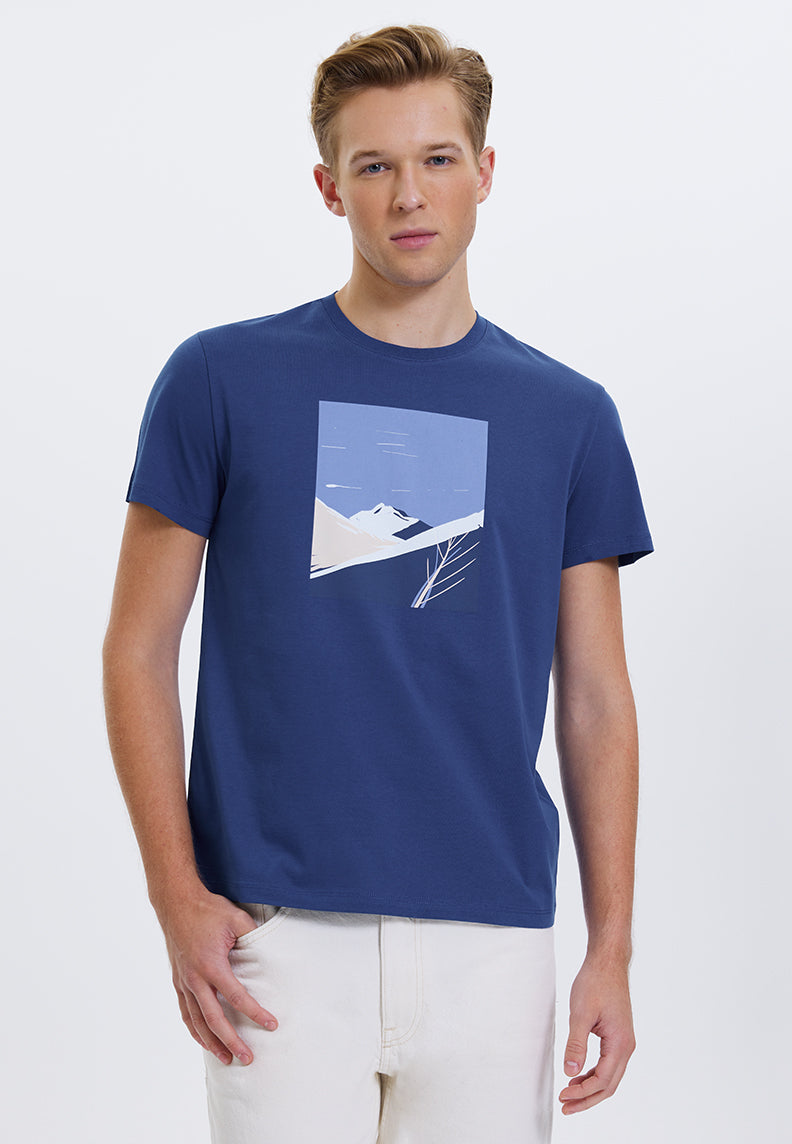 WMWINTER PATH TEE in Blue Quartz