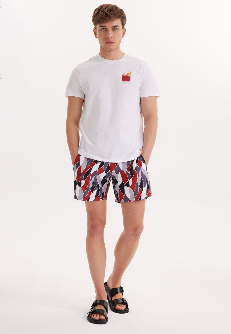 WMCOCKTAIL NEGRONI T-SHIRT in Weiß