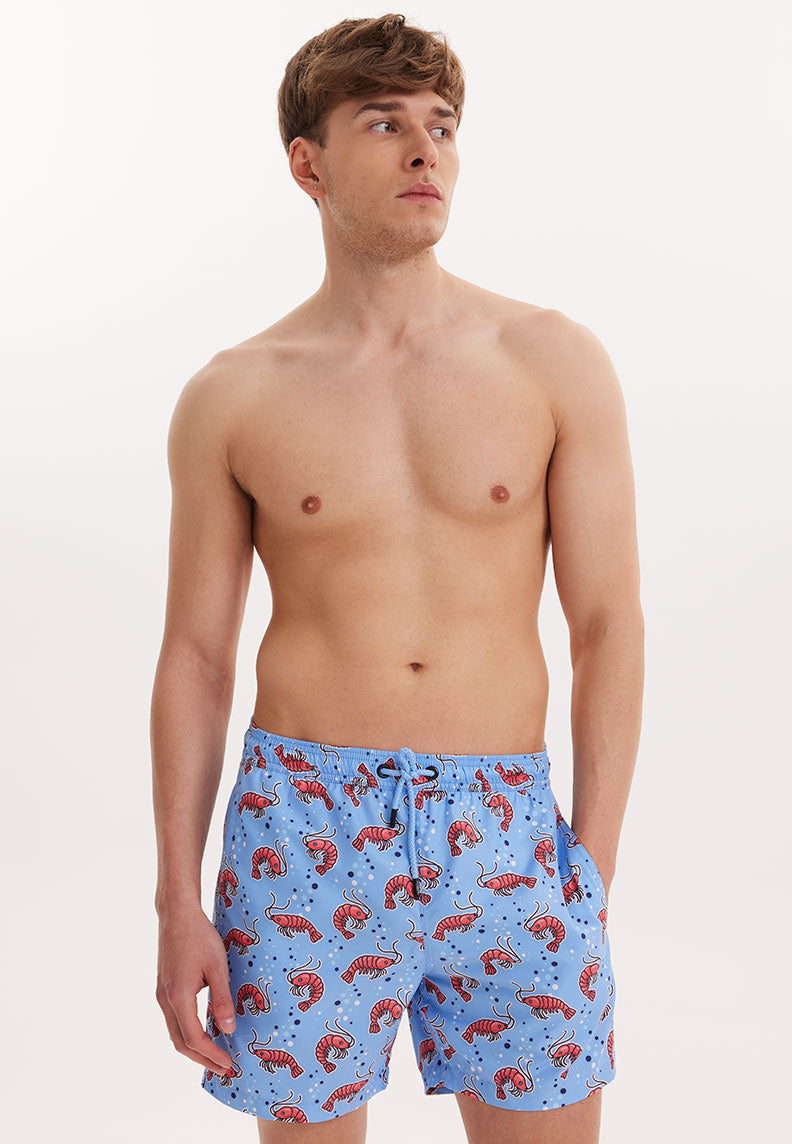 WMANIMAL PRAWN SWIM SHORTS in Lila AOP