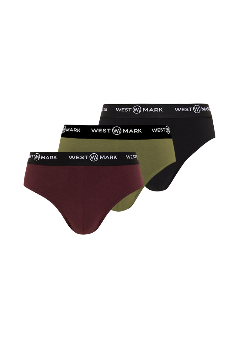 BORDEAUX BRIEF 3-PACK - Underwear - Westmark London EU(TR) Store Organik Pamuklu Sürdürülebilir Moda