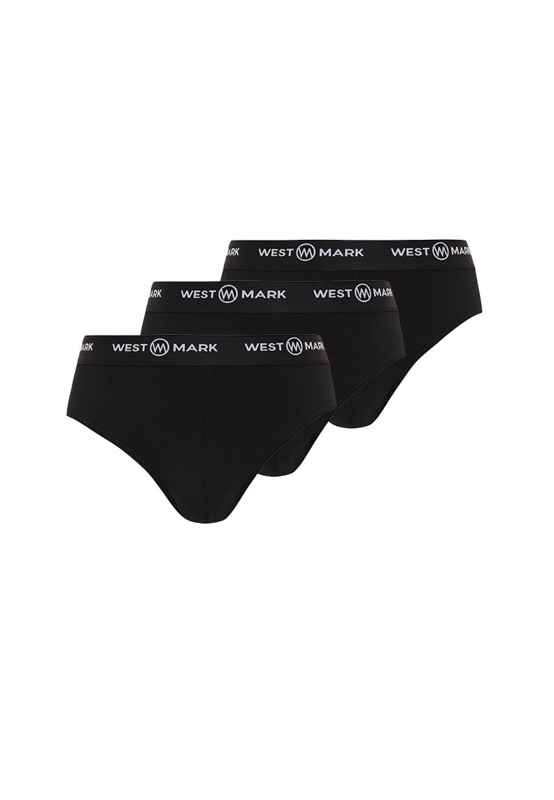 SOLID BLACK BRIEF 3-PACK