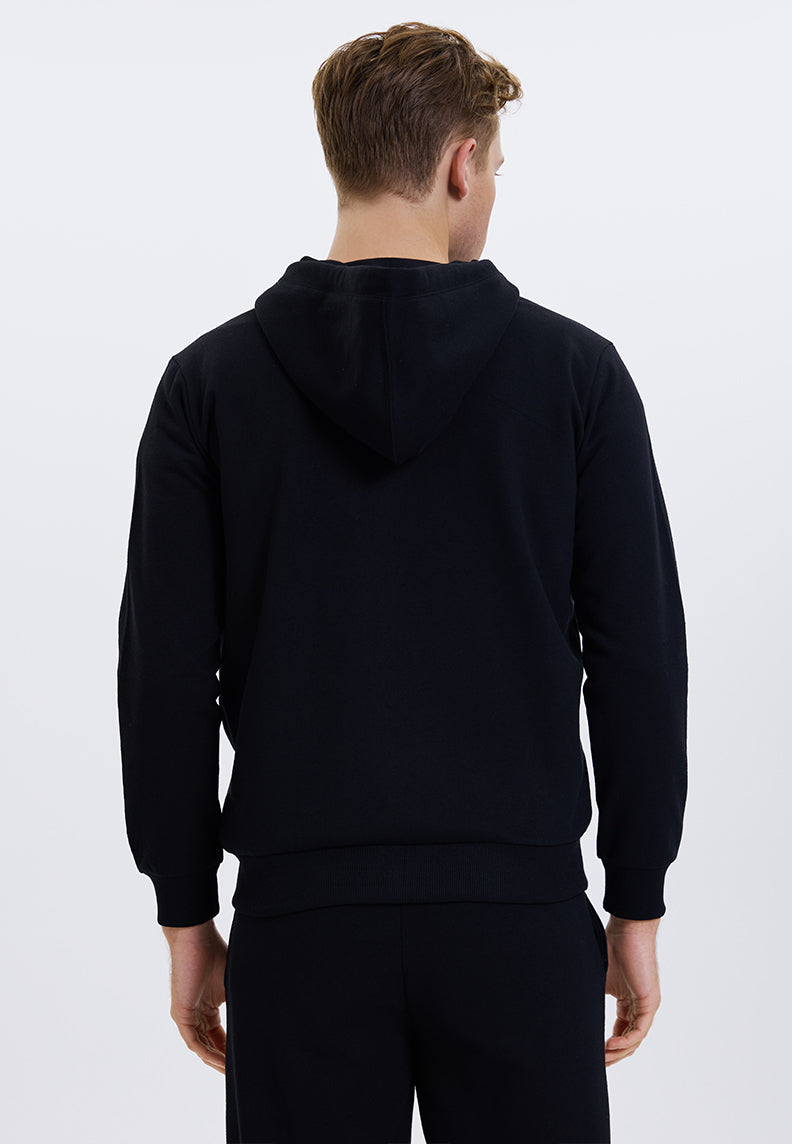 WMRECYCLED ZIP HOODIE in Black