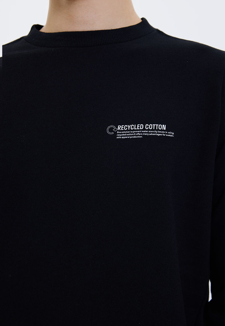 WMRECYCLED SWEAT in zwart