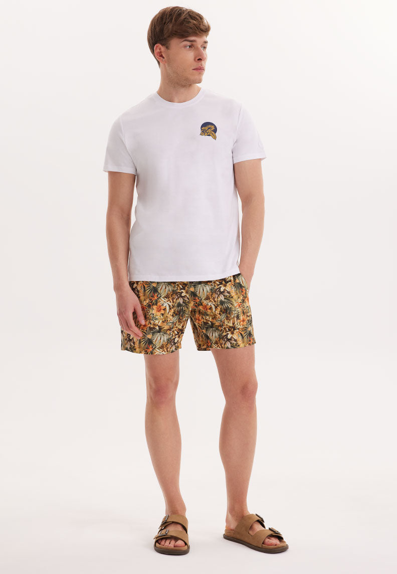 WMCHEST LEAF TEE in Weiß