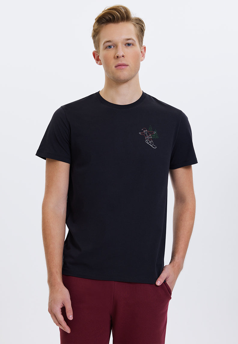 WMXMAS SANTA TEE in Black