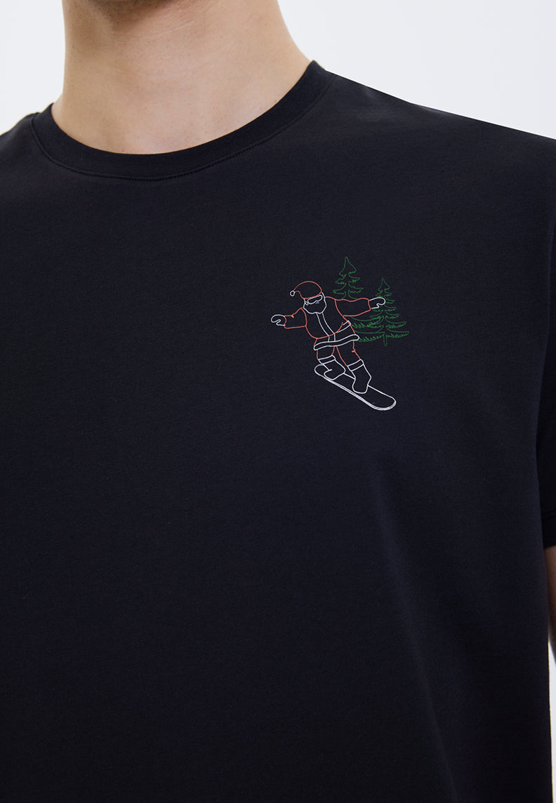 WMXMAS SANTA TEE in Black