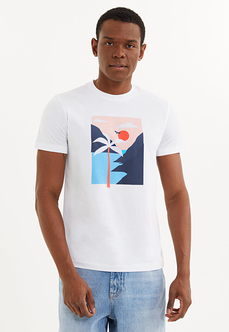 SUNSET PALM TEE