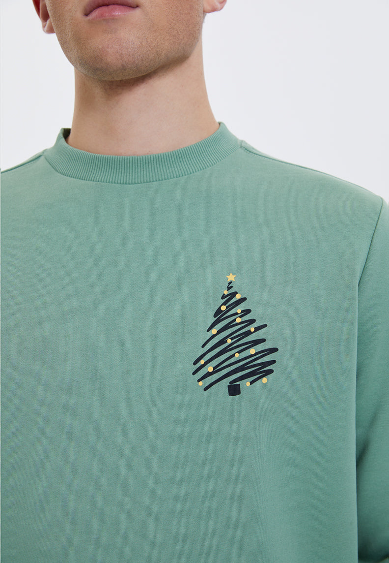 WMXMAS TREE SWEAT in Hedge Green