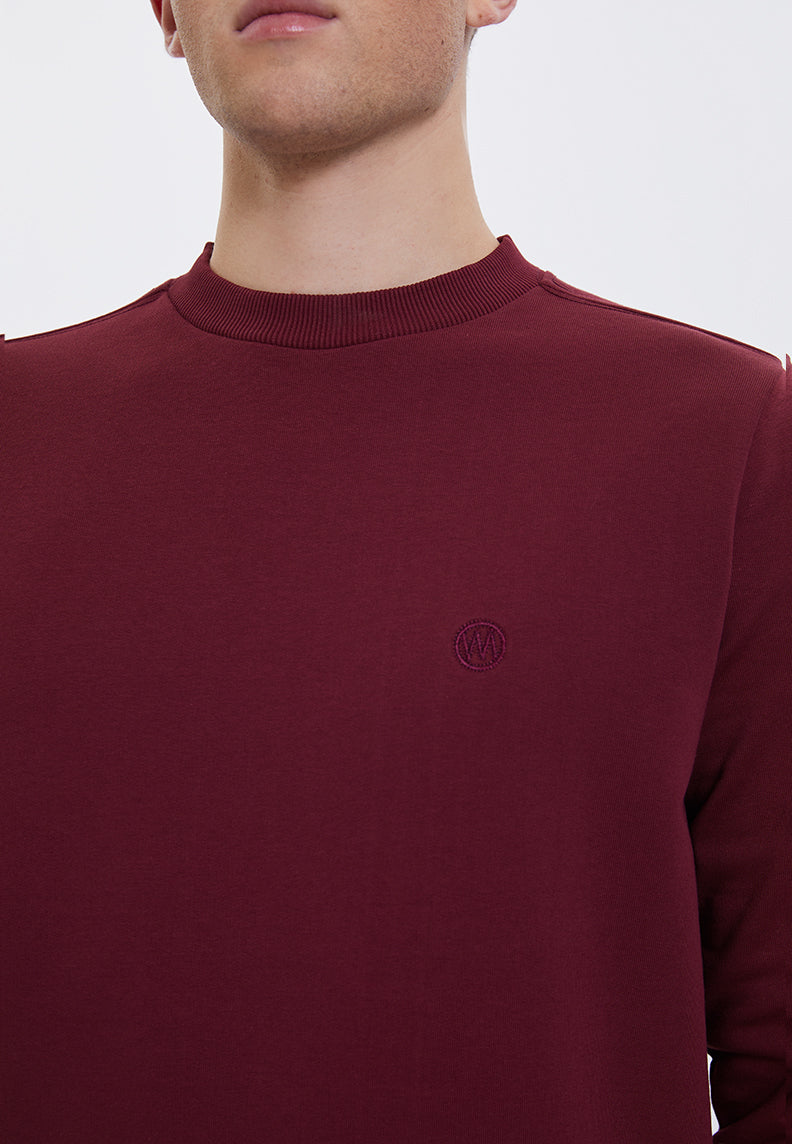 CORE O NECK SWEAT in Cabernet