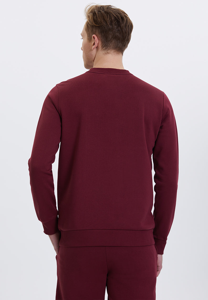 CORE O NECK SWEAT in Cabernet