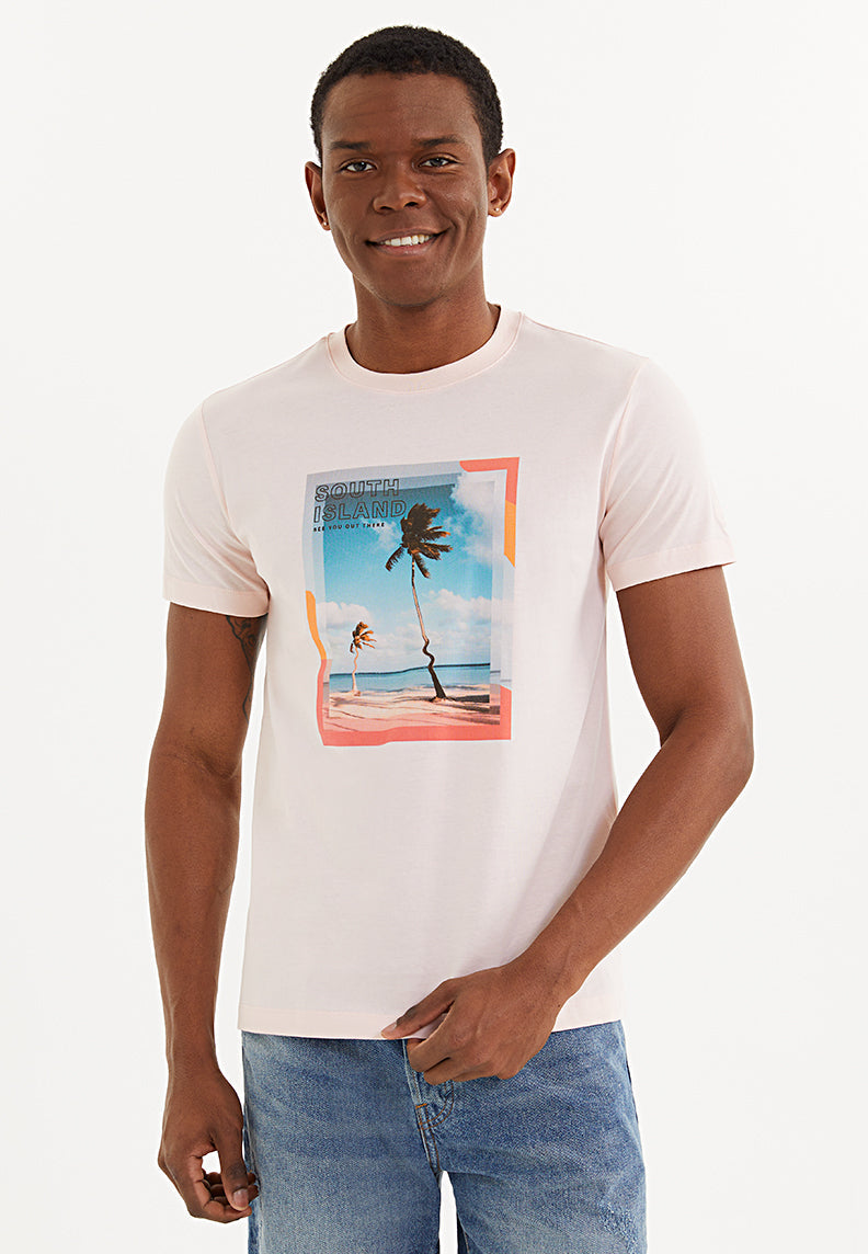 SOUTH ISLAND COLLAGE T-SHIRT in Potpourri