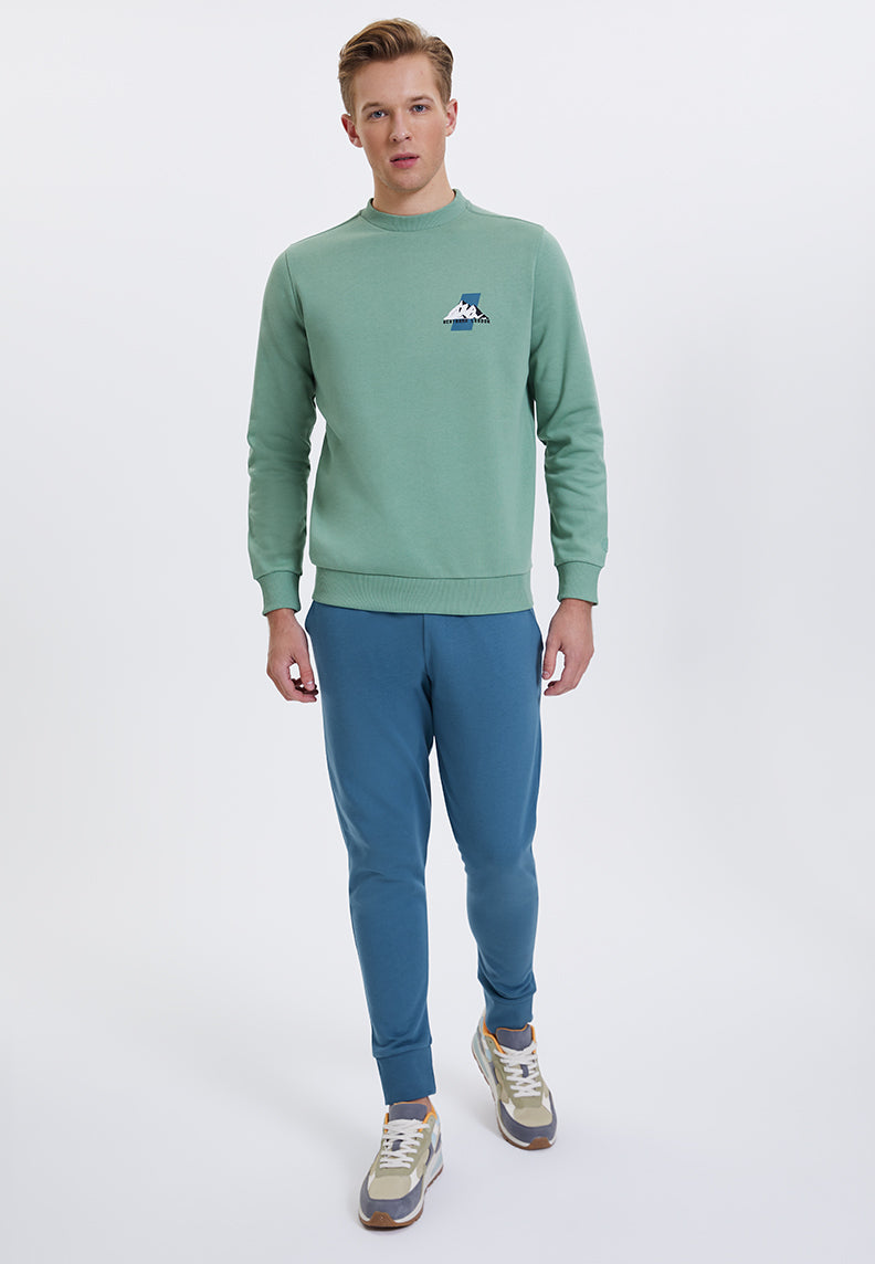 WMWINTER HILL SWEAT in Hedge Groen