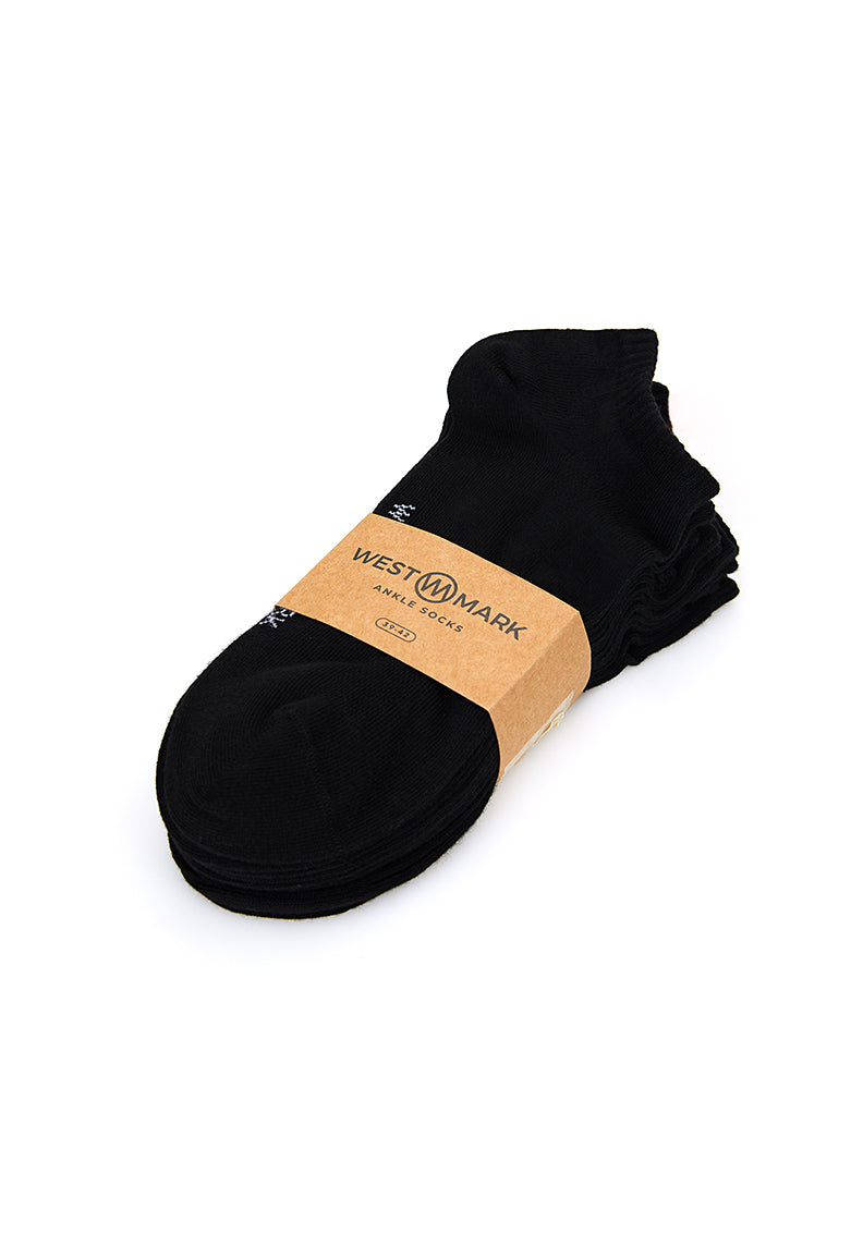 ANKLE SOCKS 6-PACK in Black