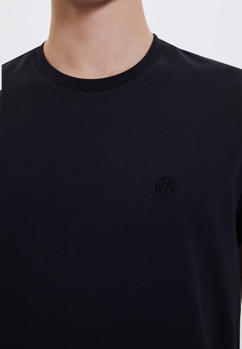VITAL O NECK TEE in Black