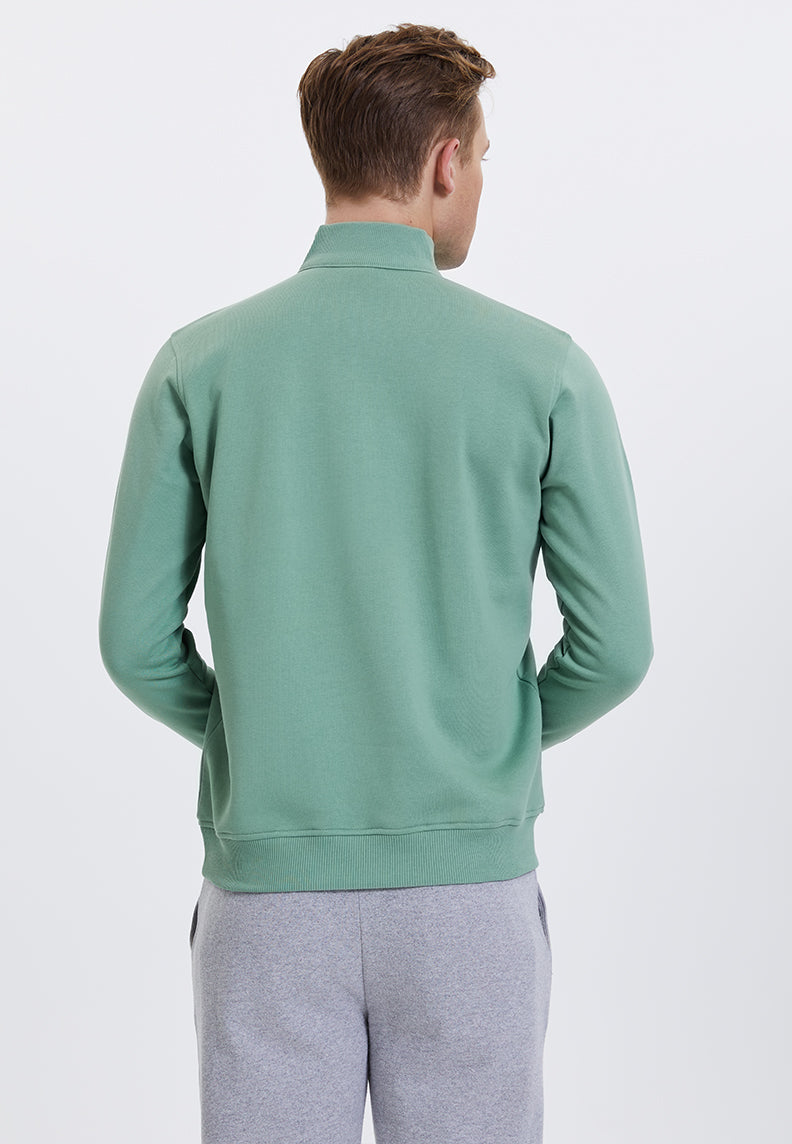 CORE HALF ZIP SWEAT in Heckengrün