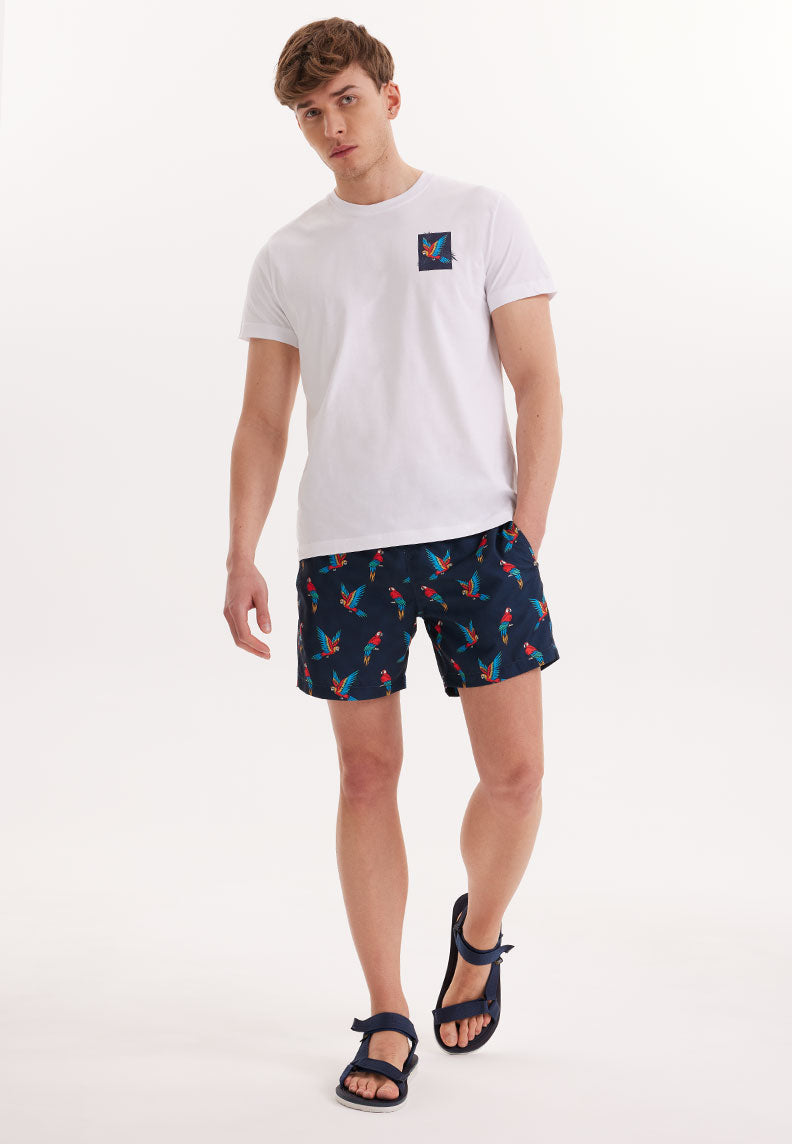 WMCHEST PARROT TEE in White