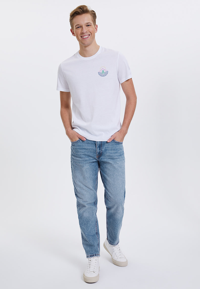 WMLINE MOUNTAIN TEE in het wit