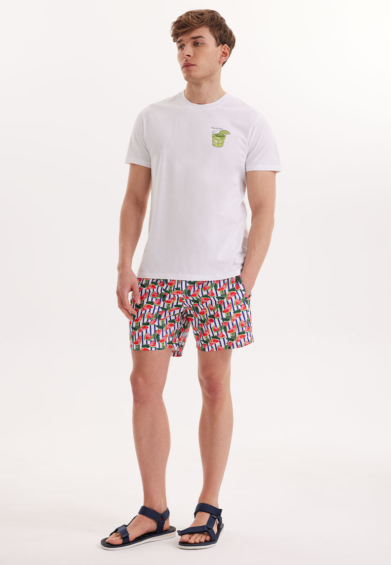 WMCOCKTAIL TEQUILA TEE in het wit