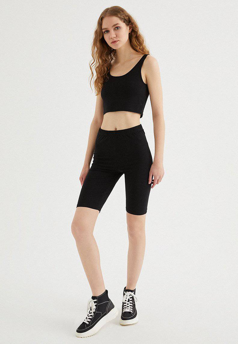 TOUCH BUSTIER SET in Black