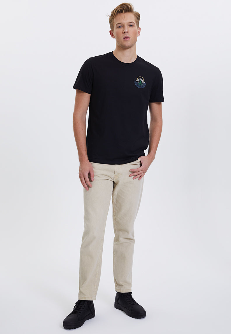 WMLINE MOUNTAIN TEE in zwart
