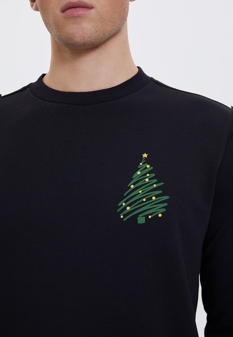WMXMAS TREE SWEAT in Black