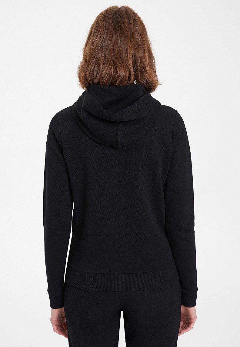 KAPUZENPULLOVER MIT BLUMENMUSTER